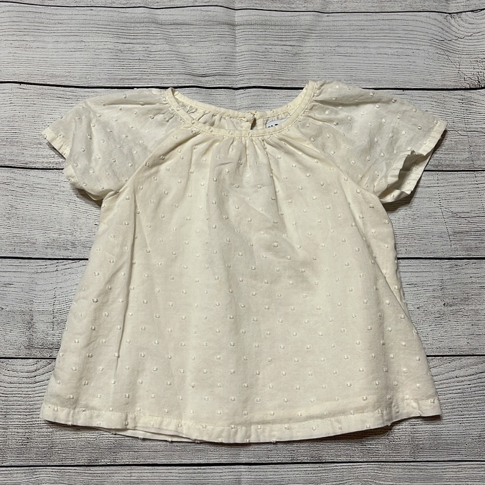 Old Navy Cream Short Sleeve Top size 18-24M